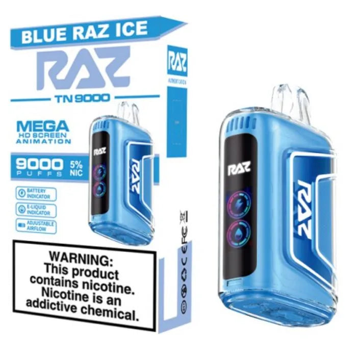 RAZ TN9000 Blue Razz Ice | RAZ VAPES WEBSITE