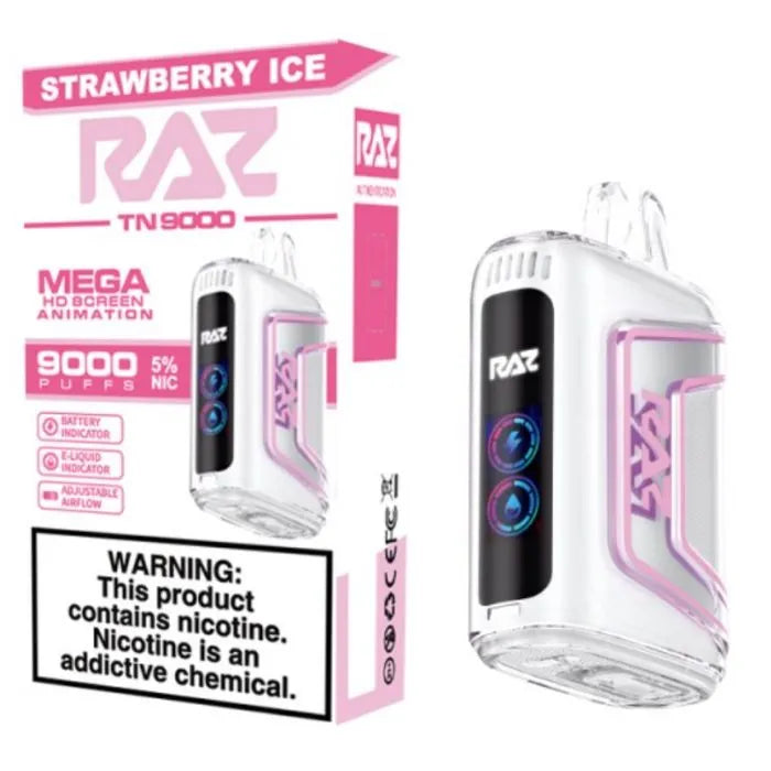 RAZ TN9000 Strawberry Ice | RAZ VAPES WEBSITE